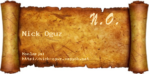 Nick Oguz névjegykártya